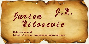 Juriša Milošević vizit kartica